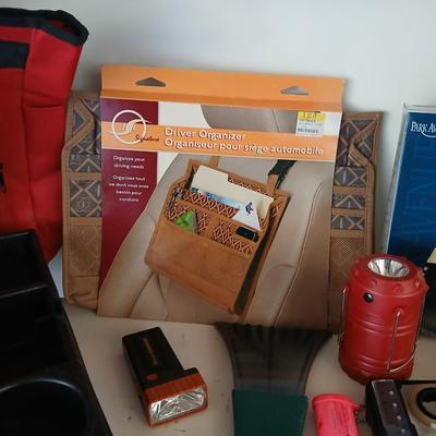 Auto Organization items Auto voice recorder, fire extinguisher, flashlight, and more