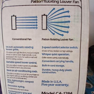 Rotating Louver fan with two boxes of twin draft guards