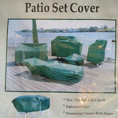 Patio set covers, Umbrella cover and a kettle grill cover