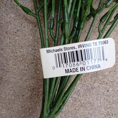 Faux plants with tags still on - large leaf, ferns and grasses