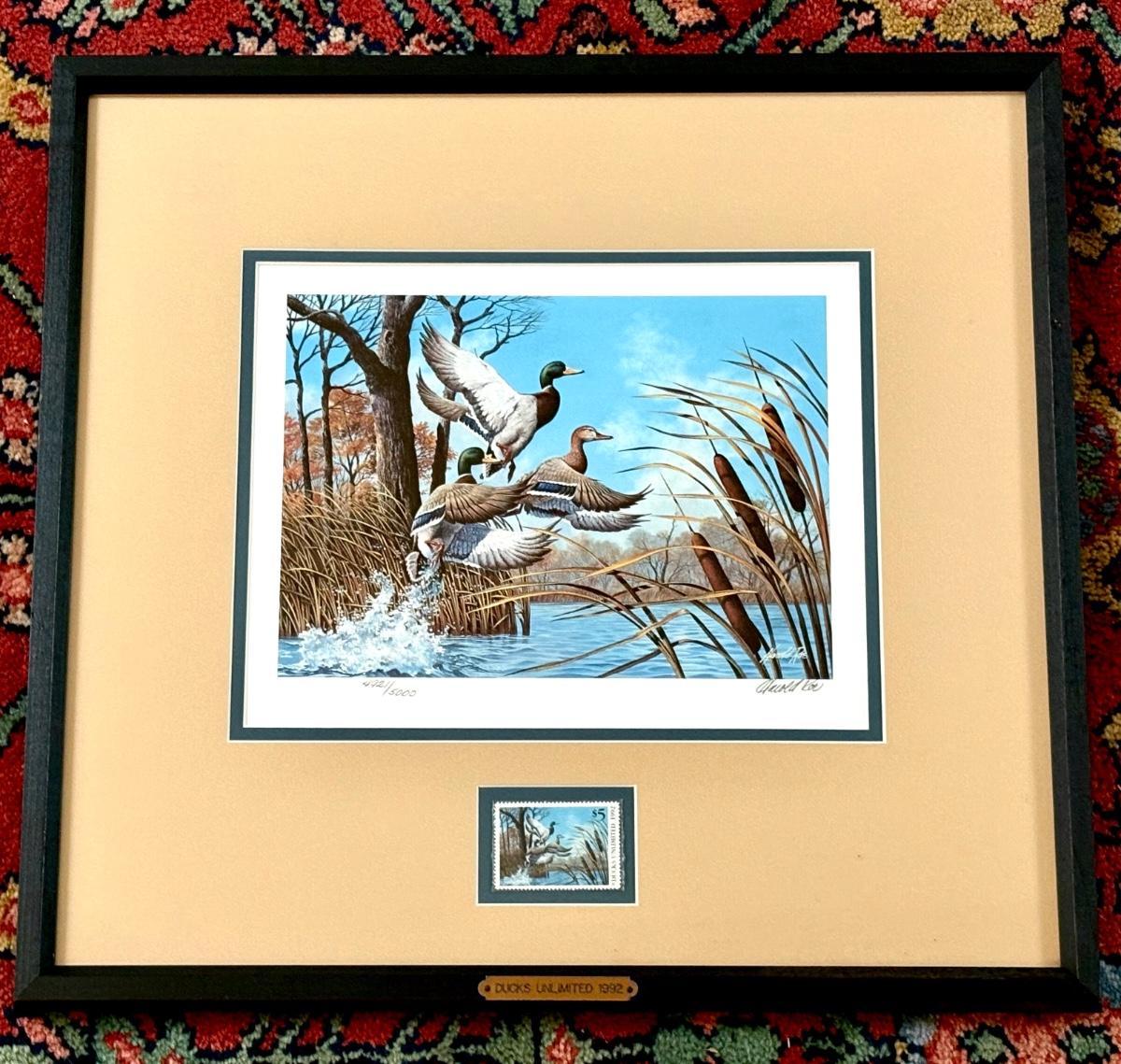 Ducks Unlimited 1992 Duck Stamp and Signed, Numbered Print by Artist ...
