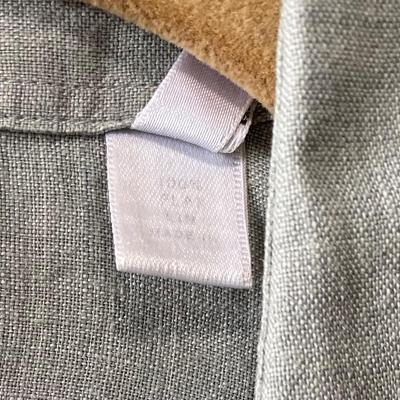 Armani flax linen button up long sleeve shirt g sleeve shirt. Size L
