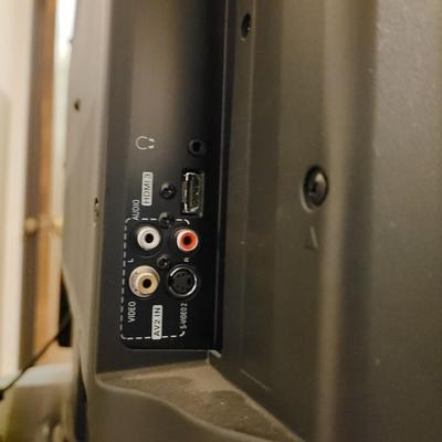 42" dynex TV, magnavox dvd/vvcr combo and stand