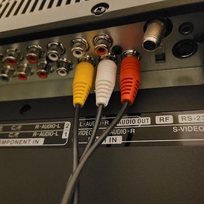 42" dynex TV, magnavox dvd/vvcr combo and stand