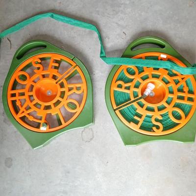 Two hose reels and a hose