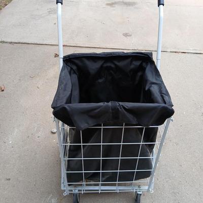 portable collapsing Metal framed wheeled cart