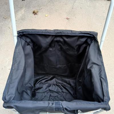 portable collapsing Metal framed wheeled cart