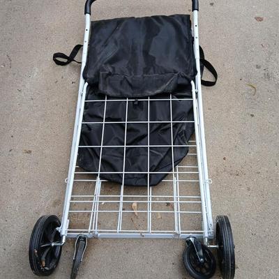 portable collapsing Metal framed wheeled cart