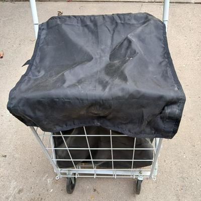 portable collapsing Metal framed wheeled cart