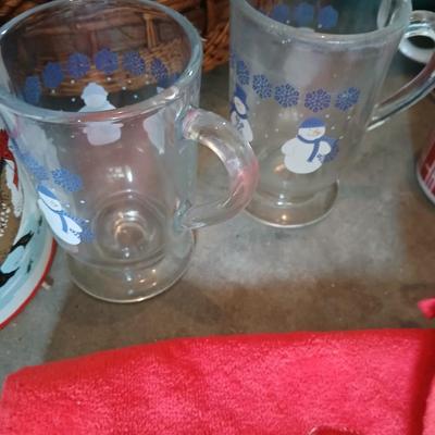 Christmas Kitchen needs, linens, dishware, and tins