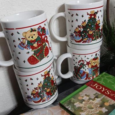 Christmas decorations metal pinecone lantern, mugs, candles, cards, vintage stained glass ornament kit and more
