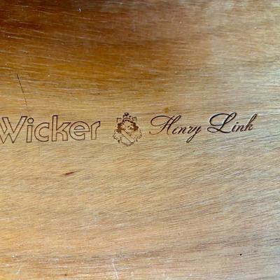 Henry Link Vintage wicker desk and mirror