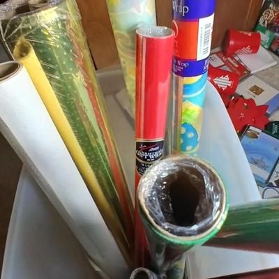 Everything you need for wrapping presents with gift wrap roll storage