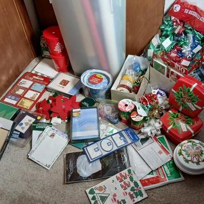 Everything you need for wrapping presents with gift wrap roll storage