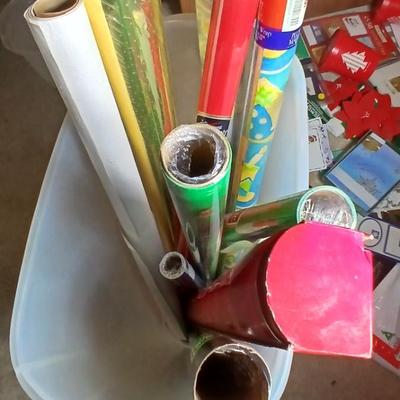 Everything you need for wrapping presents with gift wrap roll storage