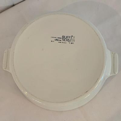 Vintage Pyrex Terra Lidded Casserole Bowl plus Corning Ware Dishes (K-HS)