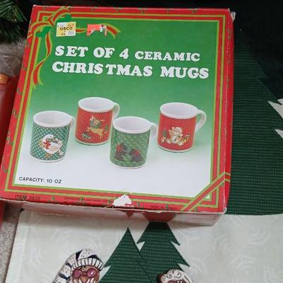 Christmas decorations Santa, Mug set, wreath, reindeer hanging and MUCH MORE