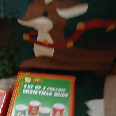 Christmas decorations Santa, Mug set, wreath, reindeer hanging and MUCH MORE