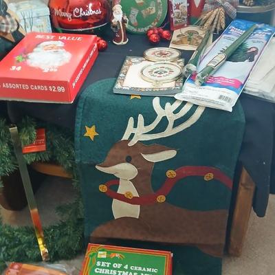 Christmas decorations Santa, Mug set, wreath, reindeer hanging and MUCH MORE