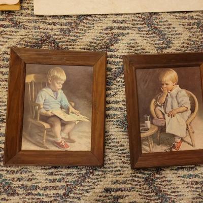 Pictures and antique-ish oval mirror