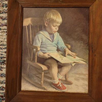 Pictures and antique-ish oval mirror