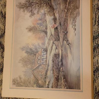 Pictures and antique-ish oval mirror