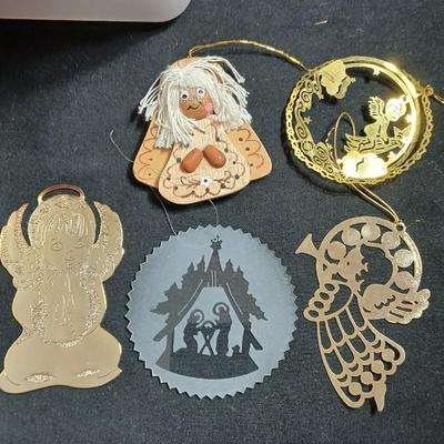 Christmas nativity set and other religious Christmas with a storage tote