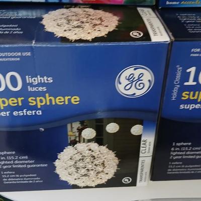 Christmas light sets and Super sphere lights with foot switch extension cord