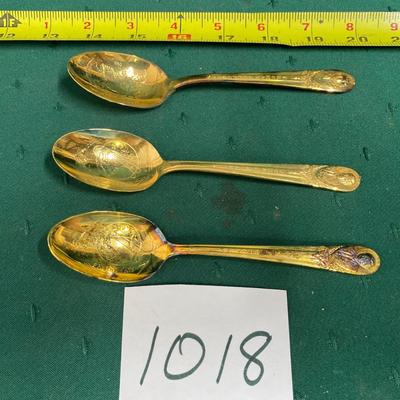 Vintage Gold Tone President Spoons