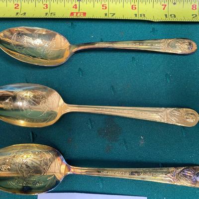 Vintage Gold Tone President Spoons