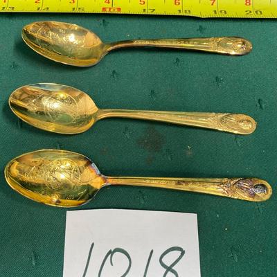 Vintage Gold Tone President Spoons