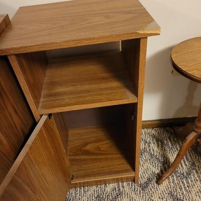 2 locking media cabinets and 2 other pieces