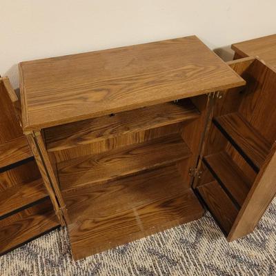 2 locking media cabinets and 2 other pieces