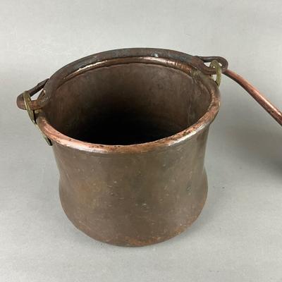 431 Antique Copper Bucket and Watering Can