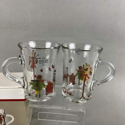 435 Holmegaard Glass Bottle with Cordials and Coffee Mugs