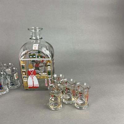 435 Holmegaard Glass Bottle with Cordials and Coffee Mugs