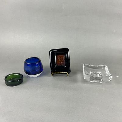 438 Set of Four Kosta Boda Glass Decor