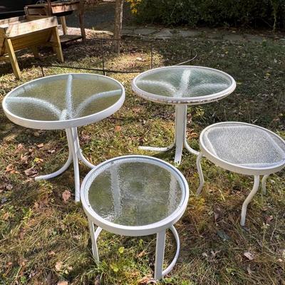 268 White Aluminum Outdoor Table LOT