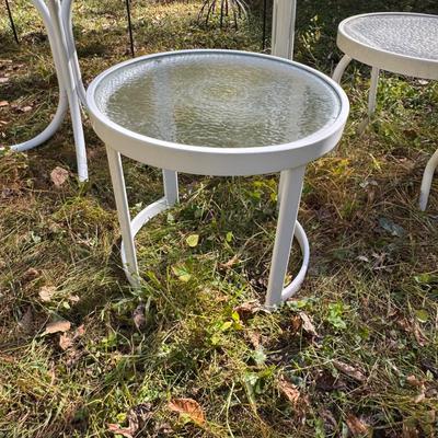 268 White Aluminum Outdoor Table LOT