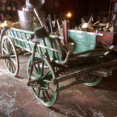 Sale Photo Thumbnail #31: Antique Horse Drawn Hungarian Wagon