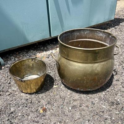 Sale Photo Thumbnail #142: Vintage Brass Buckets