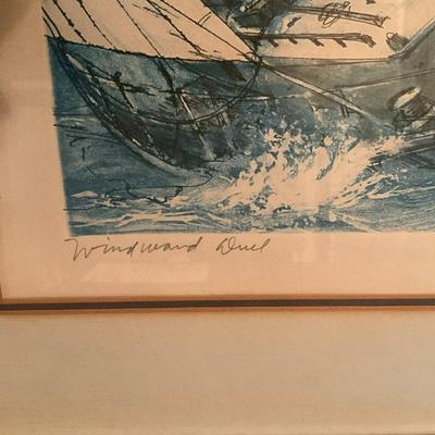 546 Signed & Numbered Hand Colored Lithograph by Ron Riddick