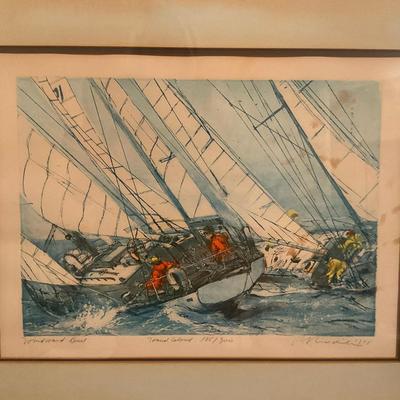 546 Signed & Numbered Hand Colored Lithograph by Ron Riddick