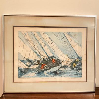 546 Signed & Numbered Hand Colored Lithograph by Ron Riddick