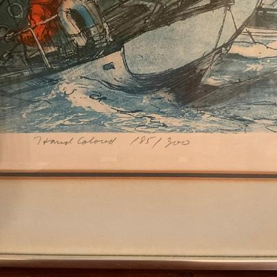 546 Signed & Numbered Hand Colored Lithograph by Ron Riddick