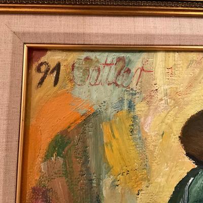 545 Original Oil Painting on Board Clown Painting by Nimooju
