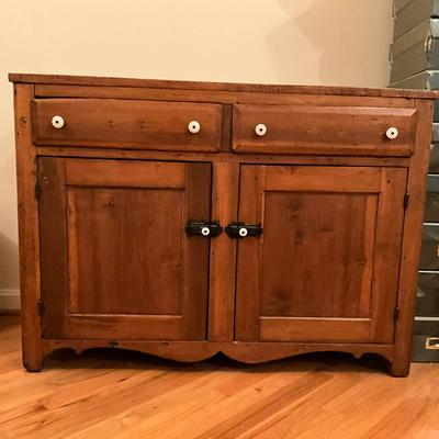 543 Antique Pine Two Drawer Cabinet