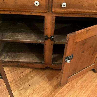 543 Antique Pine Two Drawer Cabinet