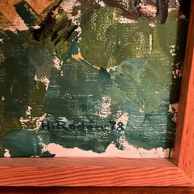 542 Origianl Oil Painting On Canvas By H. Rodin 1978