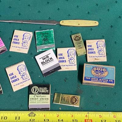 Vintage Matchboxes and Letter Opener
